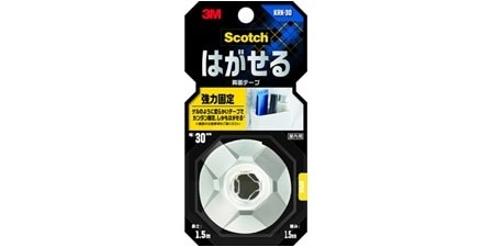 スコッチ&reg; はがせる両面テープ 強力固定, 30 mm 1.5 m